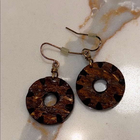 Carved Wood Earrings & bracelets bundle - Picture 2 of 5